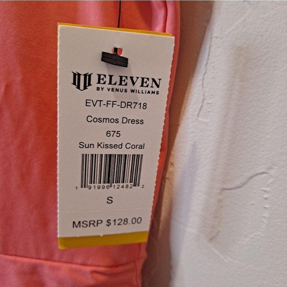 EleVen By Venus Williams Cosmos Quick-Dry Tennis Dress Sun Kissed Coral … - Picture 5 of 10
